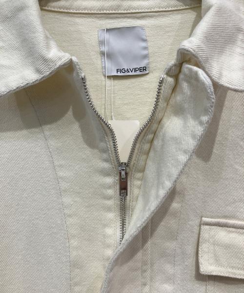 FIG&VIPER（フィグアンドヴァイパー）FIG&VIPER (フィグアンドヴァイパー) ジップジャケット アイボリー サイズ:FREE 未使用品の古着・服飾アイテム