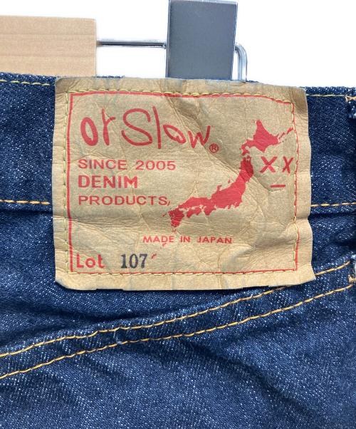 orSlow（オアスロウ）orSlow (オアスロウ) 107 IVY FIT  ELVEDGE DENIM ONE WASH インディゴ サイズ:Lの古着・服飾アイテム