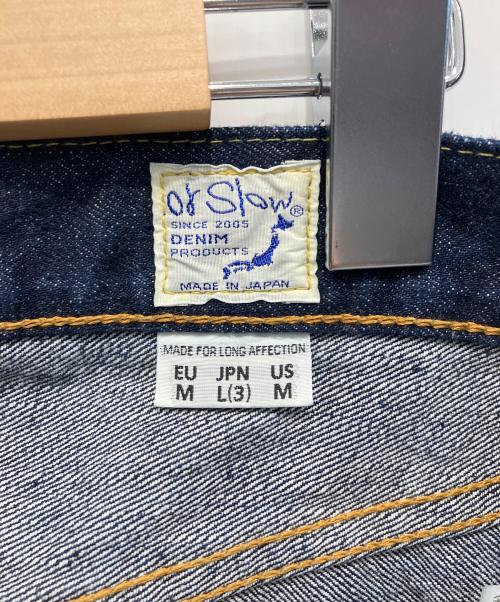 orSlow（オアスロウ）orSlow (オアスロウ) 107 IVY FIT  ELVEDGE DENIM ONE WASH インディゴ サイズ:Lの古着・服飾アイテム