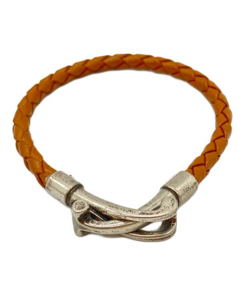 PAUL SMITH（ポールスミス）PAUL SMITH (ポールスミス) レザーブレスレット ブラウン×シルバーの古着・服飾アイテム