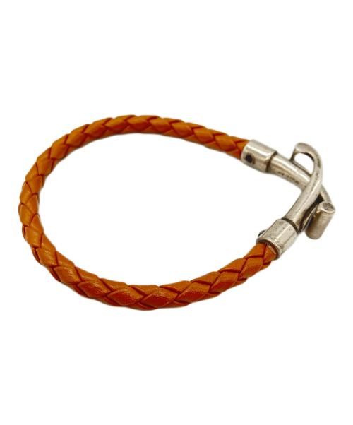 PAUL SMITH（ポールスミス）PAUL SMITH (ポールスミス) レザーブレスレット ブラウン×シルバーの古着・服飾アイテム