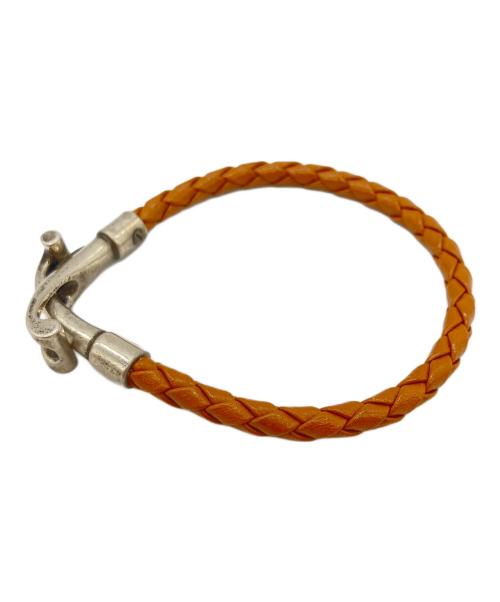 PAUL SMITH（ポールスミス）PAUL SMITH (ポールスミス) レザーブレスレット ブラウン×シルバーの古着・服飾アイテム