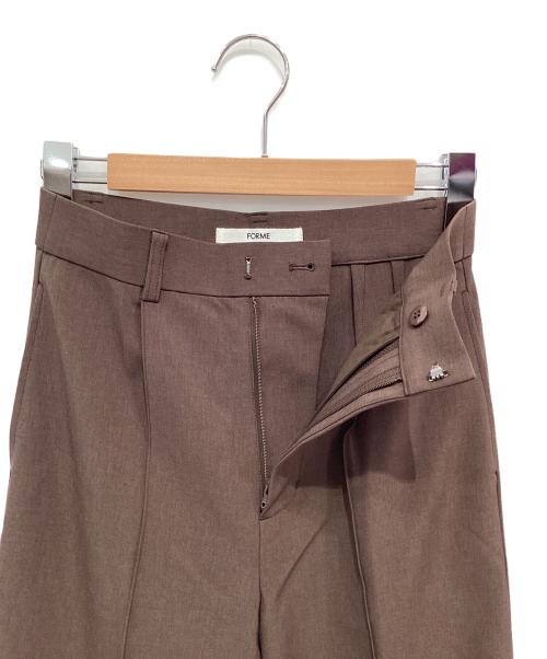forme（フォルメ）forme (フォルメ) Center Pintuck Pant ブラウンの古着・服飾アイテム