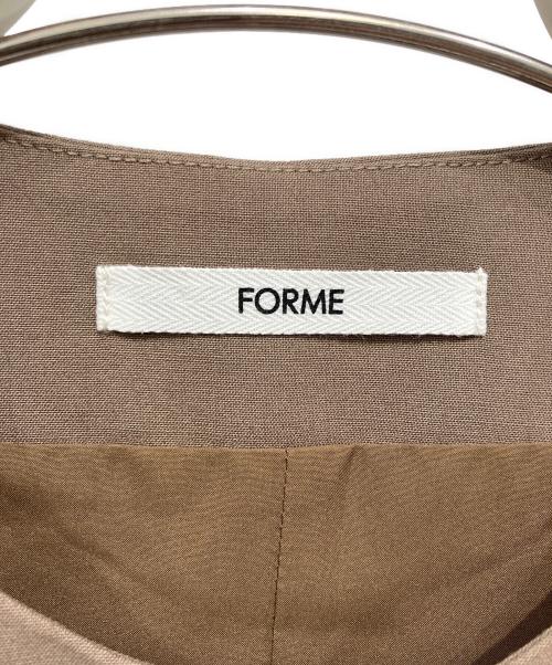 forme（フォルメ）forme (フォルメ) FrontButtonVest ブラウン サイズ:FREEの古着・服飾アイテム