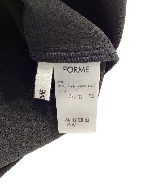 forme（フォルメ）forme (フォルメ)  Shoulder pads dress ブラック サイズ:1の古着・服飾アイテム