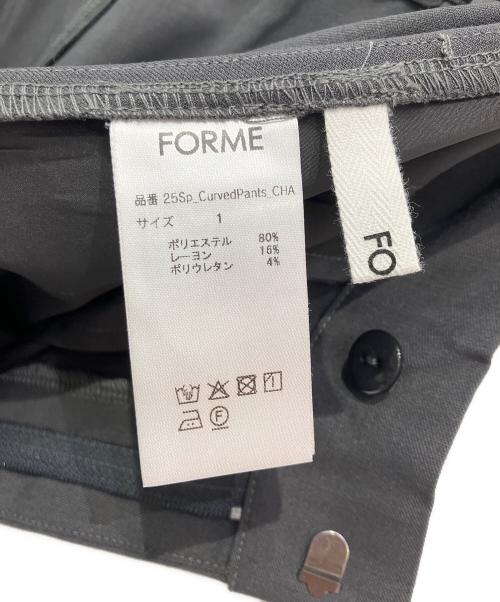 forme（フォルメ）forme (フォルメ) CurvedPants グレー サイズ:1の古着・服飾アイテム