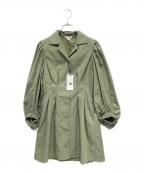 moussyマウジー）の古着「長袖ワンピース」｜グリーン