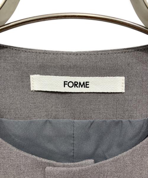 forme（フォルメ）forme (フォルメ) フロントボタンベスト グレー サイズ:FREEの古着・服飾アイテム