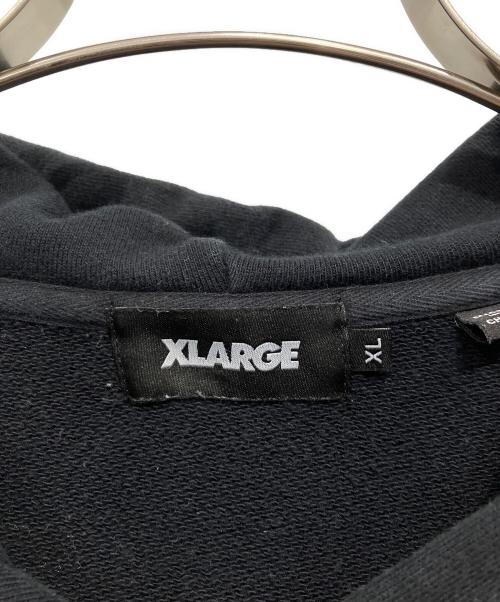 X-LARGE（エクストララージ）X-LARGE (エクストララージ) BACKSIDE SLANTED OG ZIP HOODED SWEATSHIRT ブラック サイズ:XLの古着・服飾アイテム