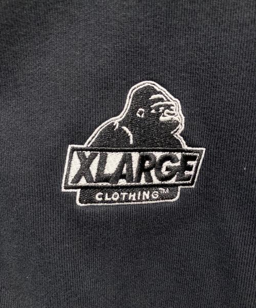 X-LARGE（エクストララージ）X-LARGE (エクストララージ) BACKSIDE SLANTED OG ZIP HOODED SWEATSHIRT ブラック サイズ:XLの古着・服飾アイテム