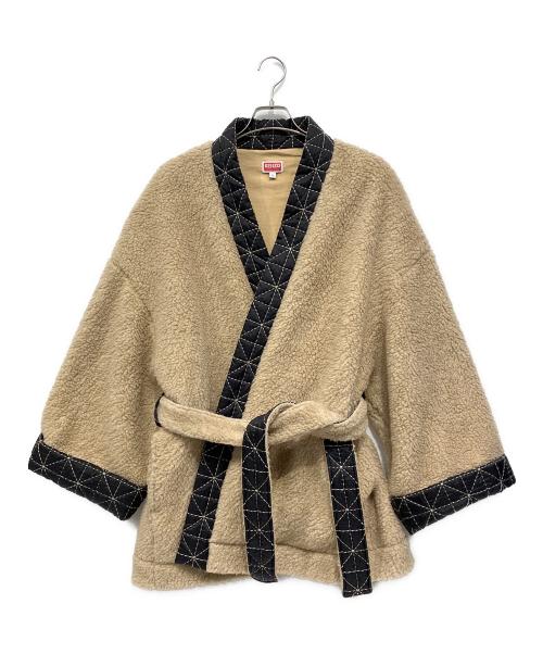 KENZO（ケンゾー）KENZO (ケンゾー) ARCHIVE LOGO KIMONO ベージュ×ブラック サイズ:Mの古着・服飾アイテム