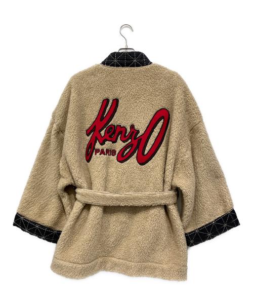 KENZO（ケンゾー）KENZO (ケンゾー) ARCHIVE LOGO KIMONO ベージュ×ブラック サイズ:Mの古着・服飾アイテム