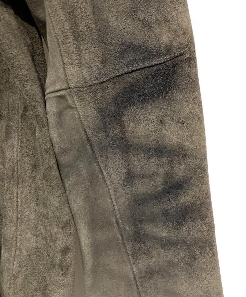 MARITHE+FRANCOIS GIRBAUD（マリテフランソワジルボー）MARITHE+FRANCOIS GIRBAUD (マリテフランソワジルボー) レザージャケット カーキ サイズ:Mの古着・服飾アイテム