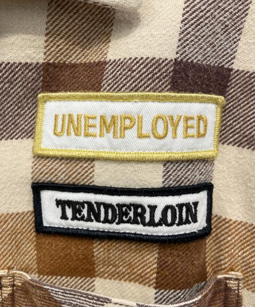 TENDERLOIN（テンダーロイン）TENDERLOIN (テンダーロイン) ネルシャツ ベージュ×ブラウン サイズ:Mの古着・服飾アイテム