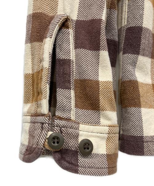 TENDERLOIN（テンダーロイン）TENDERLOIN (テンダーロイン) ネルシャツ ベージュ×ブラウン サイズ:Mの古着・服飾アイテム