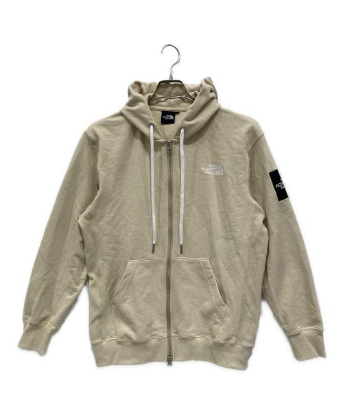 THE NORTH FACE（ザ ノース フェイス）THE NORTH FACE (ザ ノース フェイス) スクエアロゴフルジップパーカー ベージュ サイズ:Mの古着・服飾アイテム