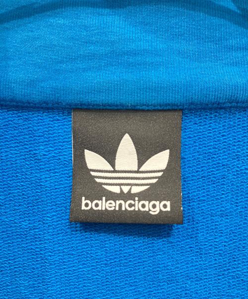 BALENCIAGA（バレンシアガ）BALENCIAGA (バレンシアガ) adidas (アディダス) ハーフジップスウェット ブルー サイズ:3の古着・服飾アイテム