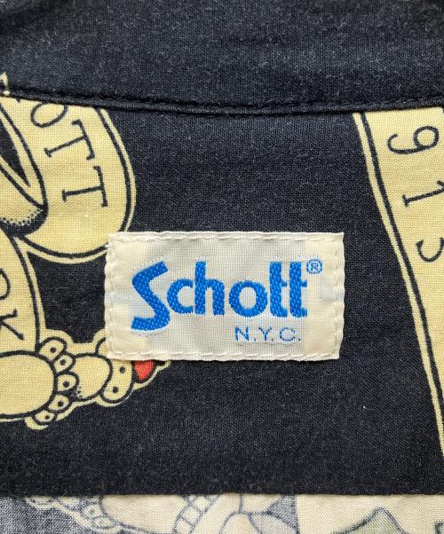 Schott（ショット）Schott (ショット) アロハシャツ ブラック サイズ:Mの古着・服飾アイテム