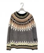 RED VALENTINOレッドヴァレンティノ）の古着「厚手ニット」｜グレー×ブラウン