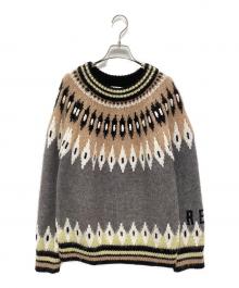 RED VALENTINO（レッドヴァレンティノ）の古着「厚手ニット」｜グレー×ブラウン