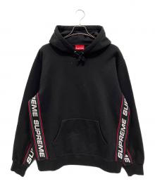 SUPREME（シュプリーム）の古着「テキストリブフーデットスウェットシャツ」｜ブラック