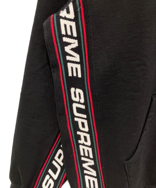 SUPREME（シュプリーム）SUPREME (シュプリーム) テキストリブフーデットスウェットシャツ ブラック サイズ:XLの古着・服飾アイテム