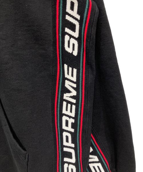 SUPREME（シュプリーム）SUPREME (シュプリーム) テキストリブフーデットスウェットシャツ ブラック サイズ:XLの古着・服飾アイテム