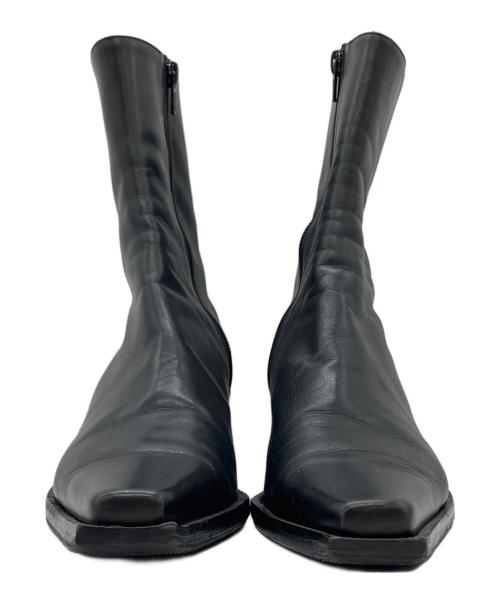 ANN DEMEULEMEESTER（アンドゥムルメステール）ANN DEMEULEMEESTER (アンドゥムルメステール) サイドジップブーツ ブラック サイズ:37 1/2の古着・服飾アイテム