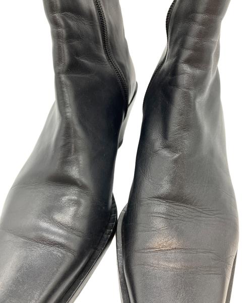 ANN DEMEULEMEESTER（アンドゥムルメステール）ANN DEMEULEMEESTER (アンドゥムルメステール) サイドジップブーツ ブラック サイズ:37 1/2の古着・服飾アイテム