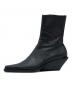 ANN DEMEULEMEESTER (アンドゥムルメステール) サイドジップブーツ ブラック サイズ:37 1/2：20000円