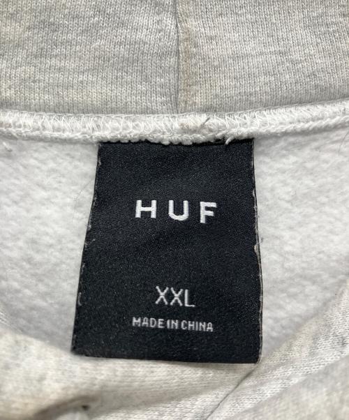 HUF（ハフ）HUF (ハフ) プルオーバーパーカー ライトグレー サイズ:XXLの古着・服飾アイテム