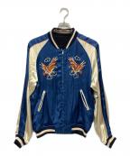 THE FLAT HEADザ・フラットヘッド）の古着「スカジャン」｜ブラック×アイボリー/ブルー