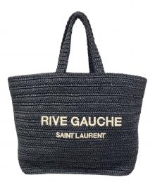 Saint Laurent Paris（サンローランパリ）の古着「リヴゴーシュフェイクラフィアトートバッグ」｜ブラック