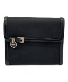 PRADA（プラダ）の古着「3つ折り財布」｜ブラック