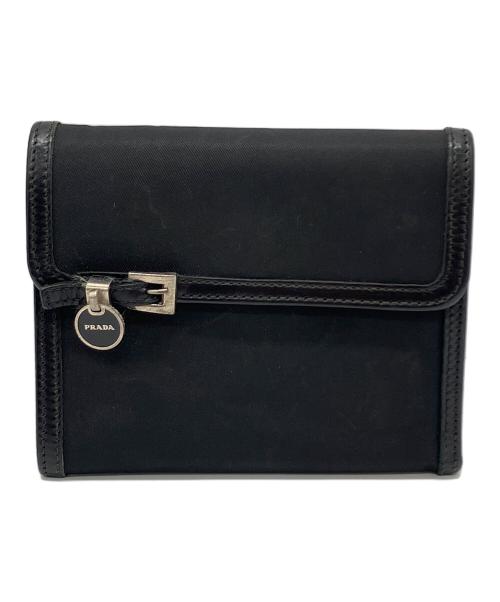 PRADA（プラダ）PRADA (プラダ) 3つ折り財布 ブラックの古着・服飾アイテム
