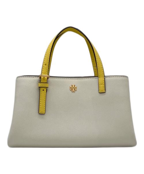 TORY BURCH（トリーバーチ）TORY BURCH (トリーバーチ) ハンドバッグ ホワイト×イエローの古着・服飾アイテム