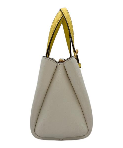 TORY BURCH（トリーバーチ）TORY BURCH (トリーバーチ) ハンドバッグ ホワイト×イエローの古着・服飾アイテム