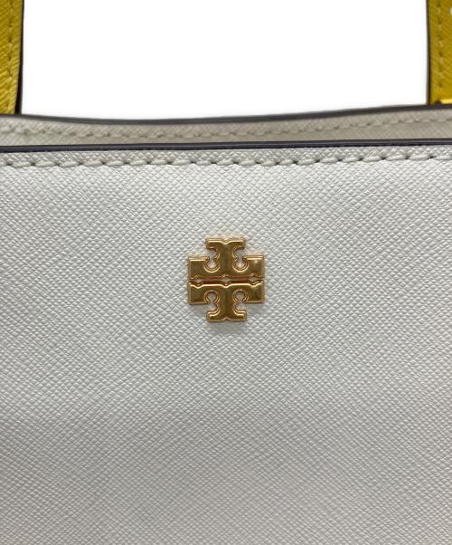 TORY BURCH（トリーバーチ）TORY BURCH (トリーバーチ) ハンドバッグ ホワイト×イエローの古着・服飾アイテム