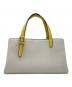 TORY BURCH (トリーバーチ) ハンドバッグ ホワイト×イエロー：12000円