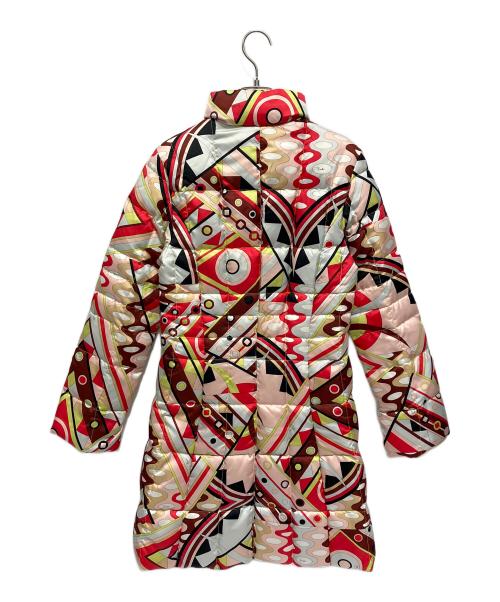 Emilio Pucci（エミリオ プッチ）Emilio Pucci (エミリオ プッチ) 中綿コート ピンク×レッド サイズ:Freeの古着・服飾アイテム