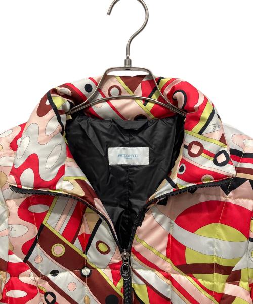 Emilio Pucci（エミリオ プッチ）Emilio Pucci (エミリオ プッチ) 中綿コート ピンク×レッド サイズ:Freeの古着・服飾アイテム