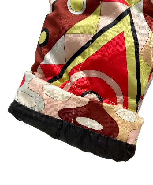 Emilio Pucci（エミリオ プッチ）Emilio Pucci (エミリオ プッチ) 中綿コート ピンク×レッド サイズ:Freeの古着・服飾アイテム