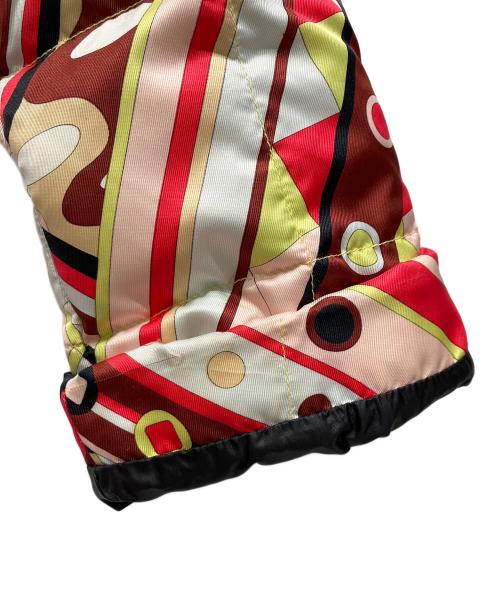 Emilio Pucci（エミリオ プッチ）Emilio Pucci (エミリオ プッチ) 中綿コート ピンク×レッド サイズ:Freeの古着・服飾アイテム