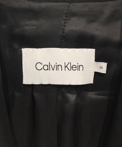 Calvin Klein（カルバンクライン）Calvin Klein (カルバンクライン) チェスターコート ブラック サイズ:36の古着・服飾アイテム
