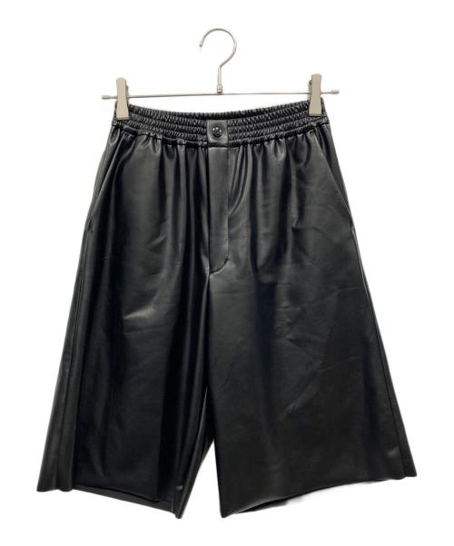HYKE（ハイク）HYKE (ハイク) エコレザーハーフパンツ ブラック サイズ:S 未使用品の古着・服飾アイテム