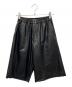 HYKE（ハイク）の古着「エコレザーハーフパンツ」｜ブラック