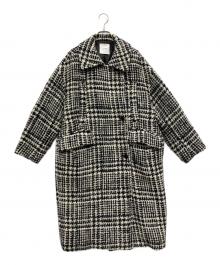 CLANE（クラネ）の古着「SHORT SHAGGY COCOON OVER COAT」｜ホワイト×ブラック