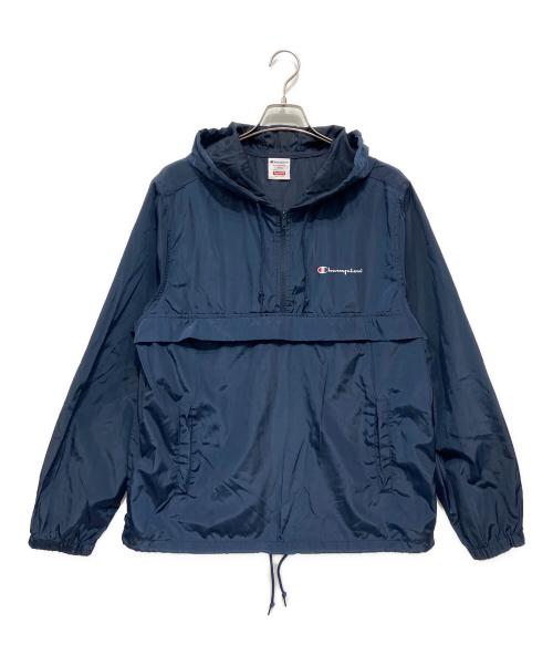 Champion（チャンピオン）Champion (チャンピオン) SUPREME (シュプリーム) アノラックパーカー ネイビー サイズ:LARGEの古着・服飾アイテム