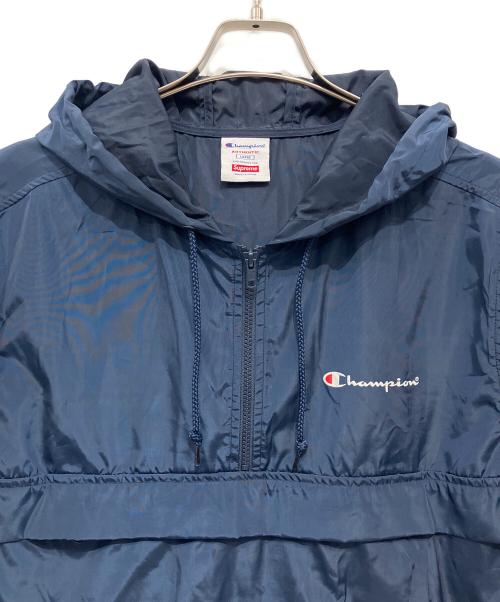 Champion（チャンピオン）Champion (チャンピオン) SUPREME (シュプリーム) アノラックパーカー ネイビー サイズ:LARGEの古着・服飾アイテム