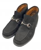 GUCCIグッチ）の古着「ホースビットチャッカブーツ」｜ブラック